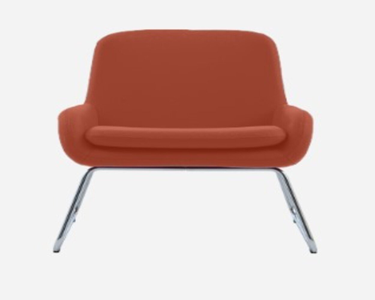Softline Coco Sessel mit Kufen - Felt Melange - 298 Red