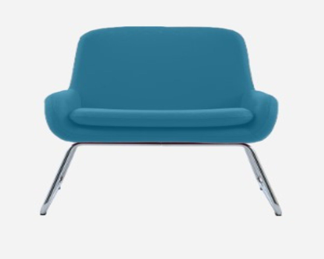 Softline Coco Sessel mit Kufen - Felt Melange - 582 Blue