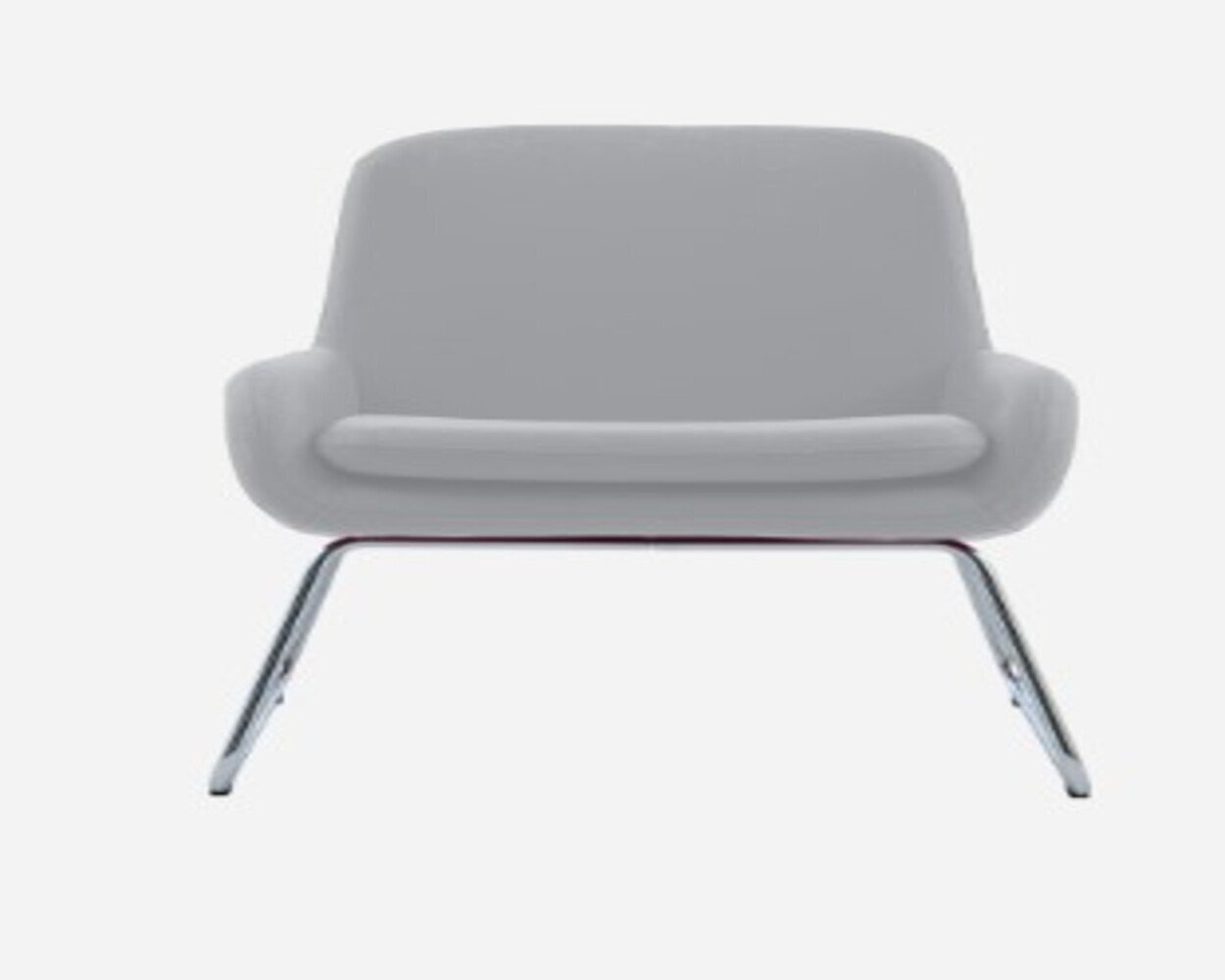 Softline Coco Sessel mit Kufen - Felt Melange - 612 Light Grey
