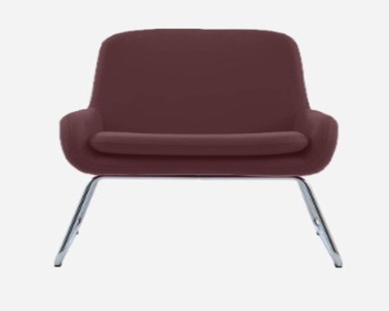 Softline Coco Sessel mit Kufen - Felt Melange - 651 Eggplant