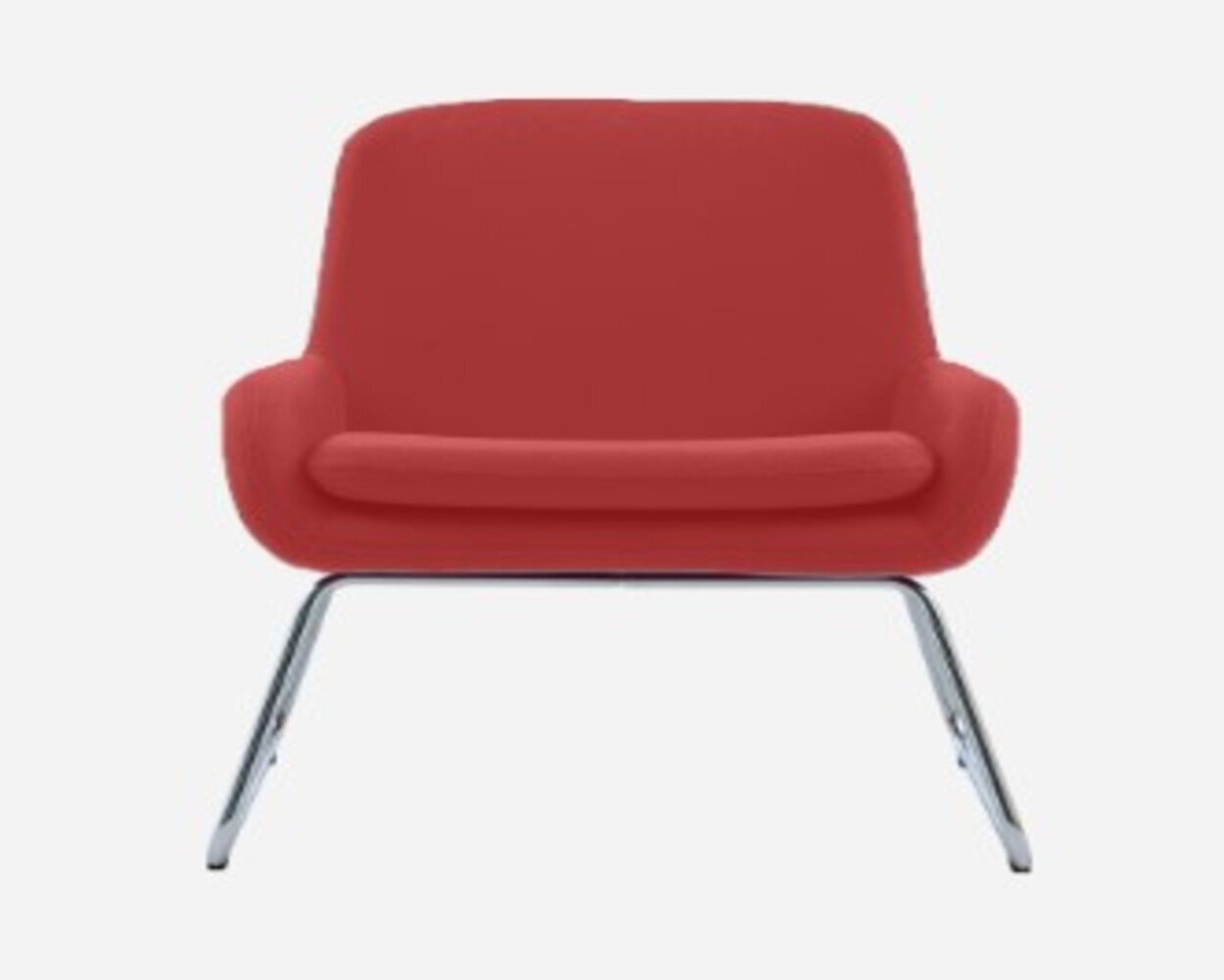 Softline Coco Sessel mit Kufen - Felt Melange - 650 Light Red