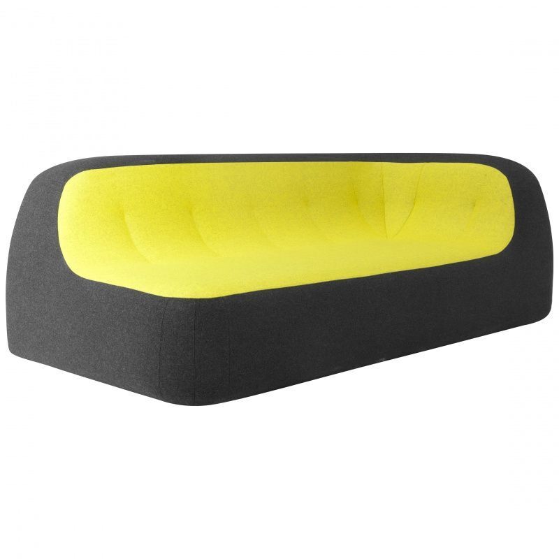 Softline Sand Chaiselongue - Felt Melange  - 847 Mustard