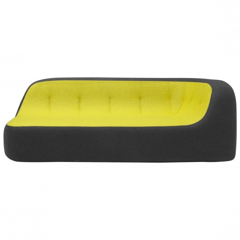 Softline Sand Chaiselongue - Felt Melange  - 847 Mustard