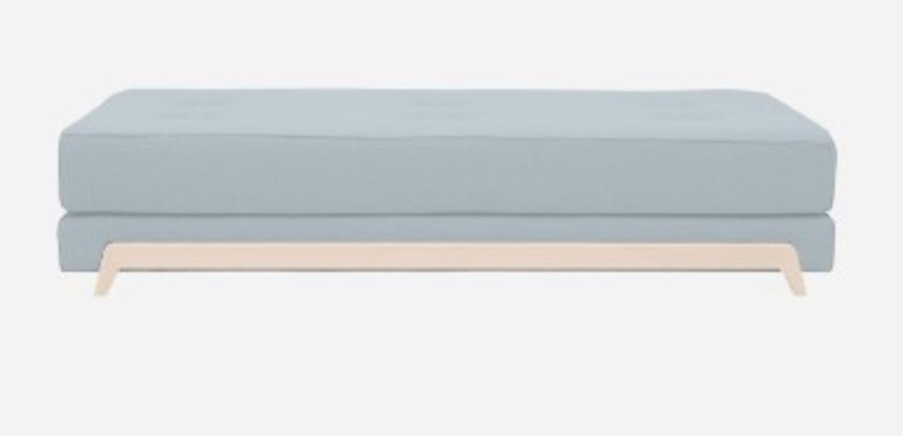 Softline Frame Schlafsofa mit Kaltschaum-Matratze - Felt Melange - 641 Light Blue