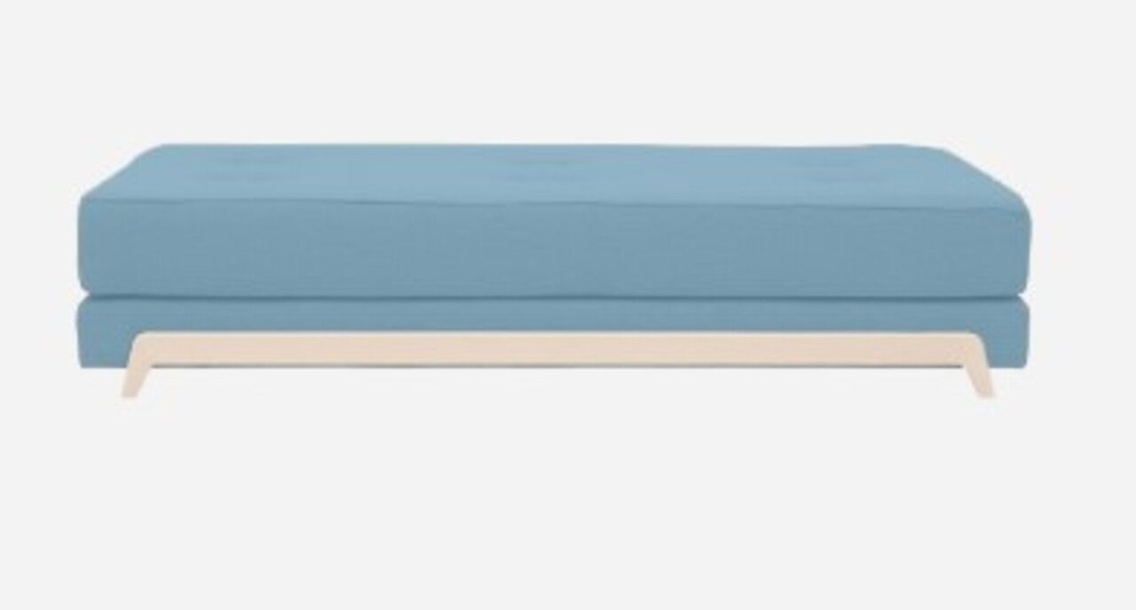 Softline Frame Schlafsofa mit Kaltschaum-Matratze - Felt Melange - 858 Sky Blue