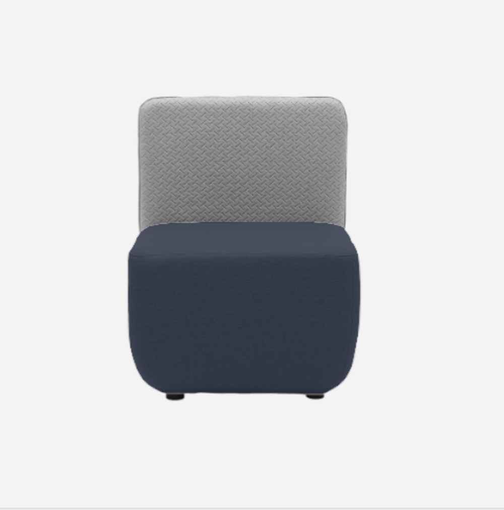 Softline Opera Modular Sofa Einzelelement-Cento, Felt, Felt Melange, Valencia, Velvet