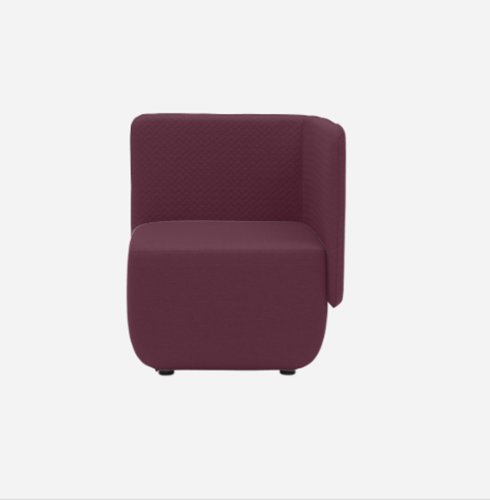 Softline Opera Modular Sofa Eckelement-Cento, Felt, Felt Melange, Valencia, Velvet
