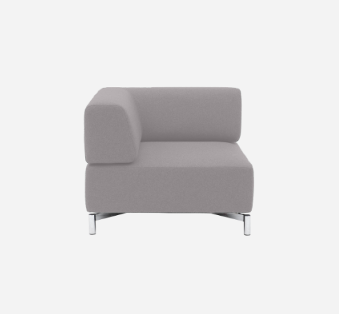 Softline Planet Eckelement-Cento, Felt, Felt Melange, Valencia, Velvet-Chrome