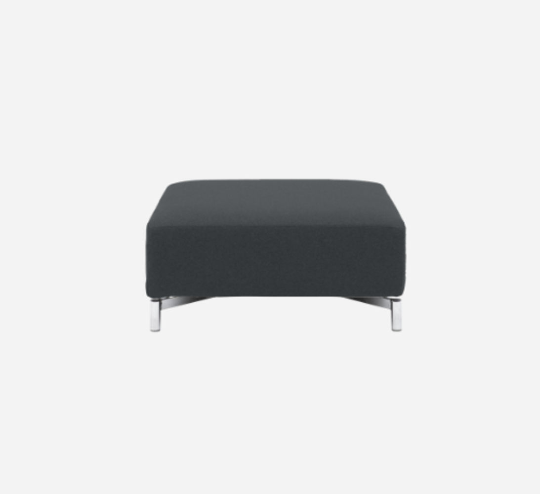 Softline Planet Hocker-Cento, Felt, Felt Melange, Valencia, Velvet-Black