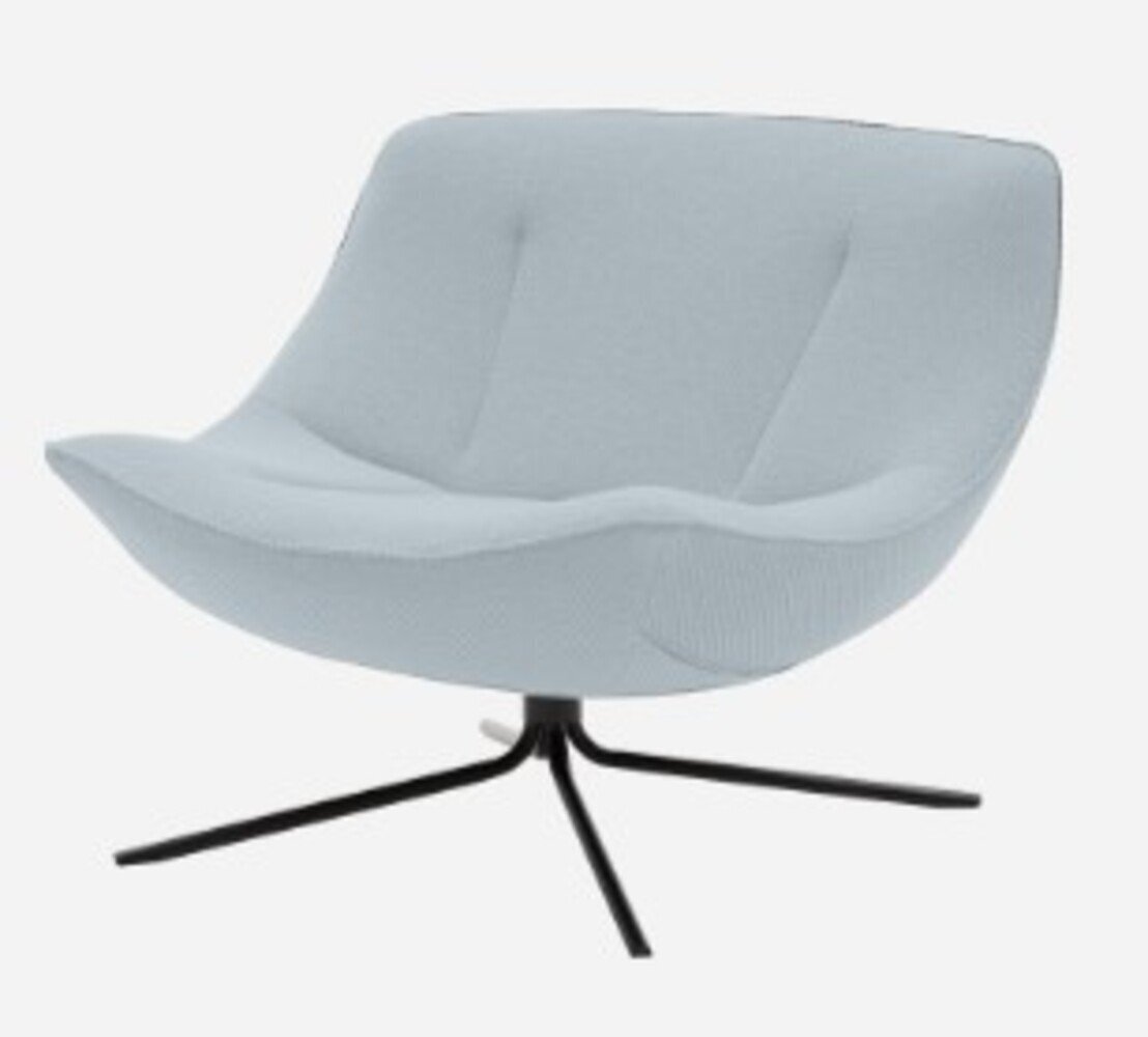 SOFTLINE VERA SESSEL - Felt Melange - 641 Light Blue