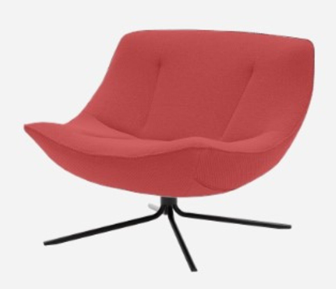 SOFTLINE VERA SESSEL - Felt Melange - 650 Light Red