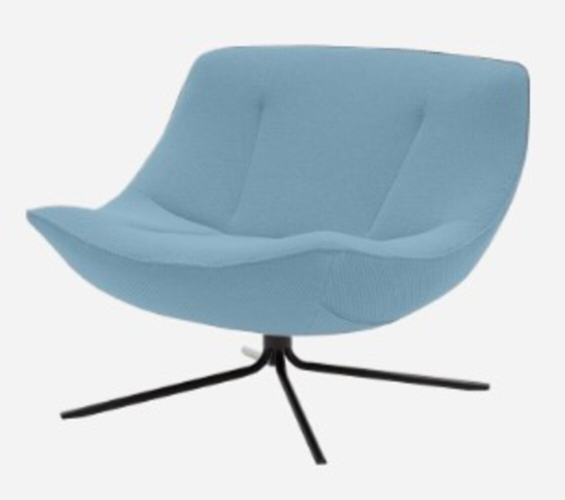 SOFTLINE VERA SESSEL - Felt Melange - 858 Sky Blue