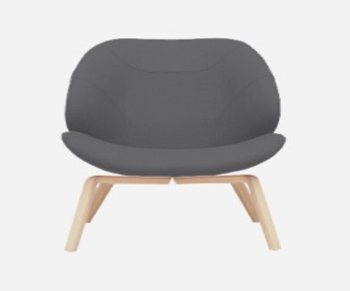 SOFTLINE EDEN SESSEL - Felt Melange - 623 Dark Grey