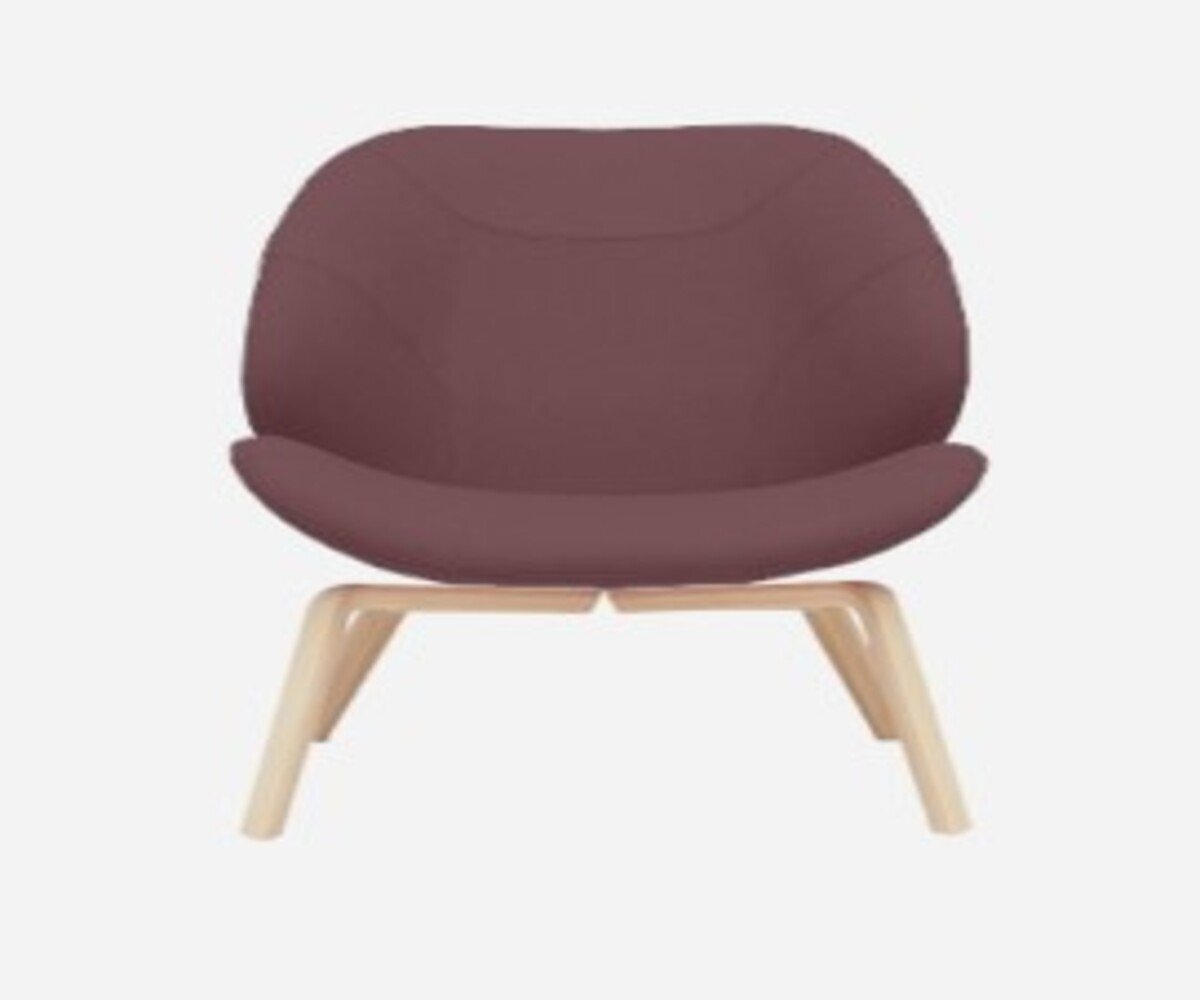 SOFTLINE EDEN SESSEL - Felt Melange - 651 Eggplant