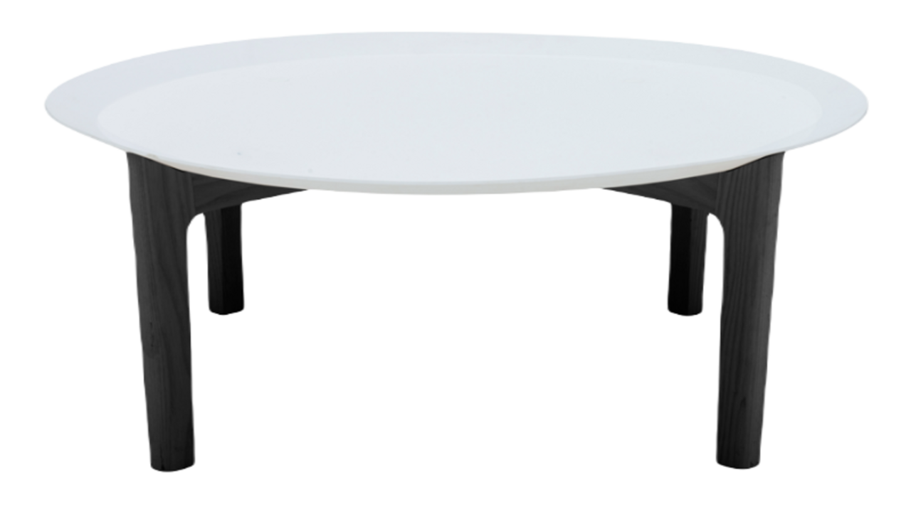Softline Tray Tisch-Niedrige-White-Ash Black Stained