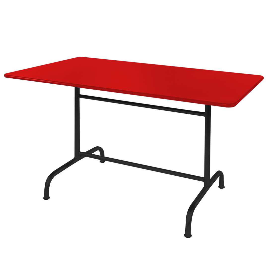 Schaffner Metalltisch Rigi 140 x 80 - Rot