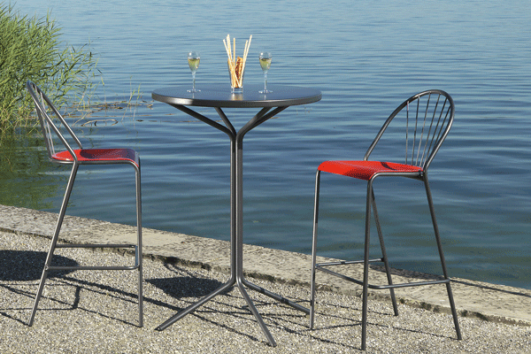 Schaffner Metall-Bistrostehtisch PIX Ø80/110