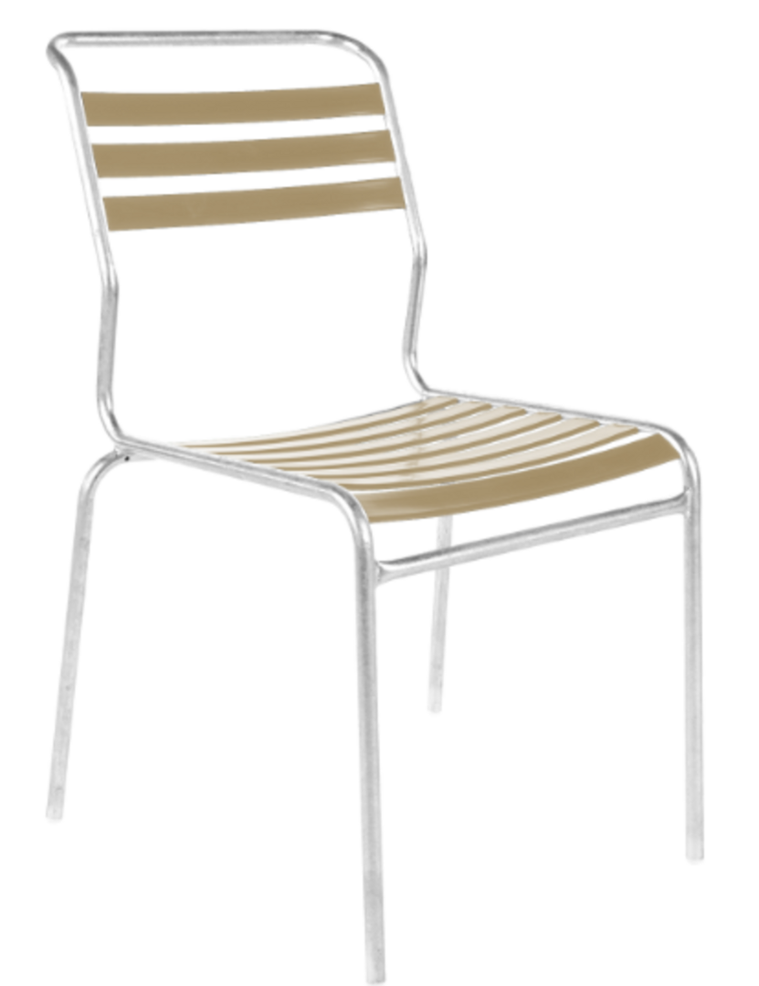 Schaffner Lättlistuhl Säntis ohne Armlehne -  Pastelbraun