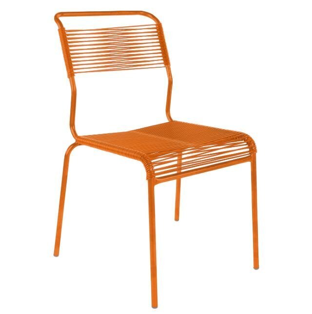 Schaffner Spaghettistuhl Säntis ohne Armlehne orange