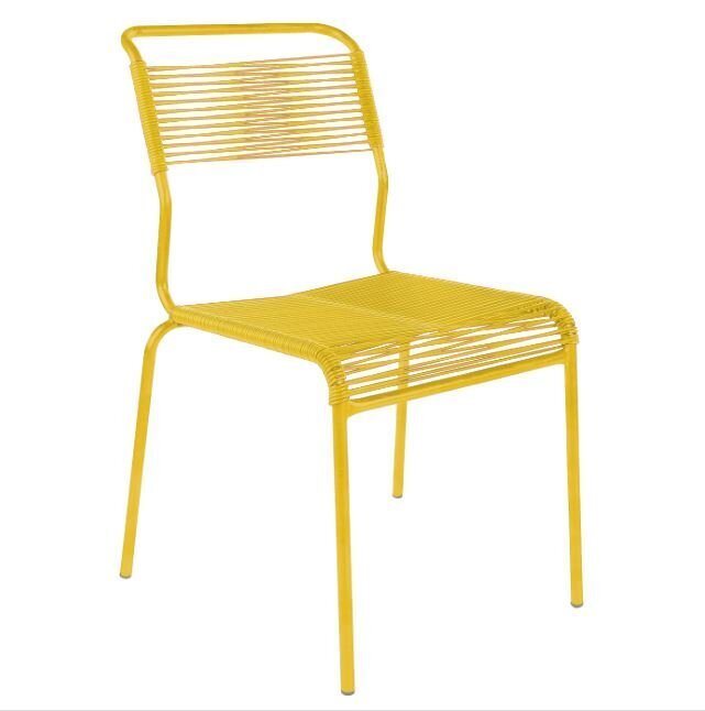 Schaffner Spaghettistuhl Säntis ohne Armlehne gelb