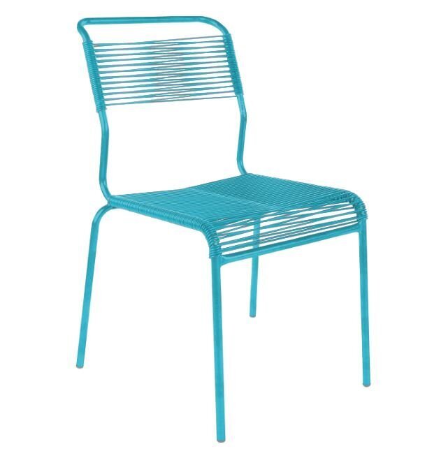 Schaffner Spaghettistuhl Säntis ohne Armlehne türkis