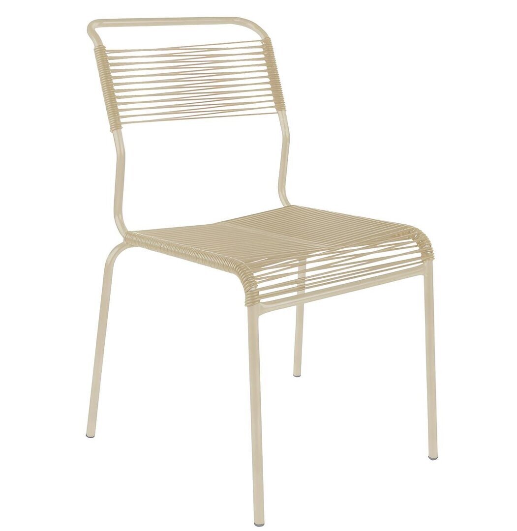 Schaffner Spaghettistuhl Säntis ohne Armlehne - Pastellsand uni