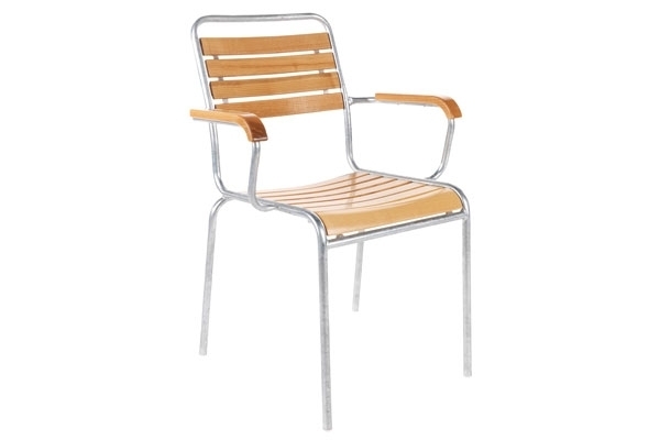 Schaffner Holzlattenstuhl Rigi mit Armlehne - Klarlack