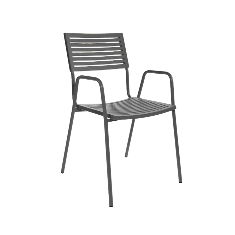 Schaffner Lamello mit Armlehne - Antracite - light green