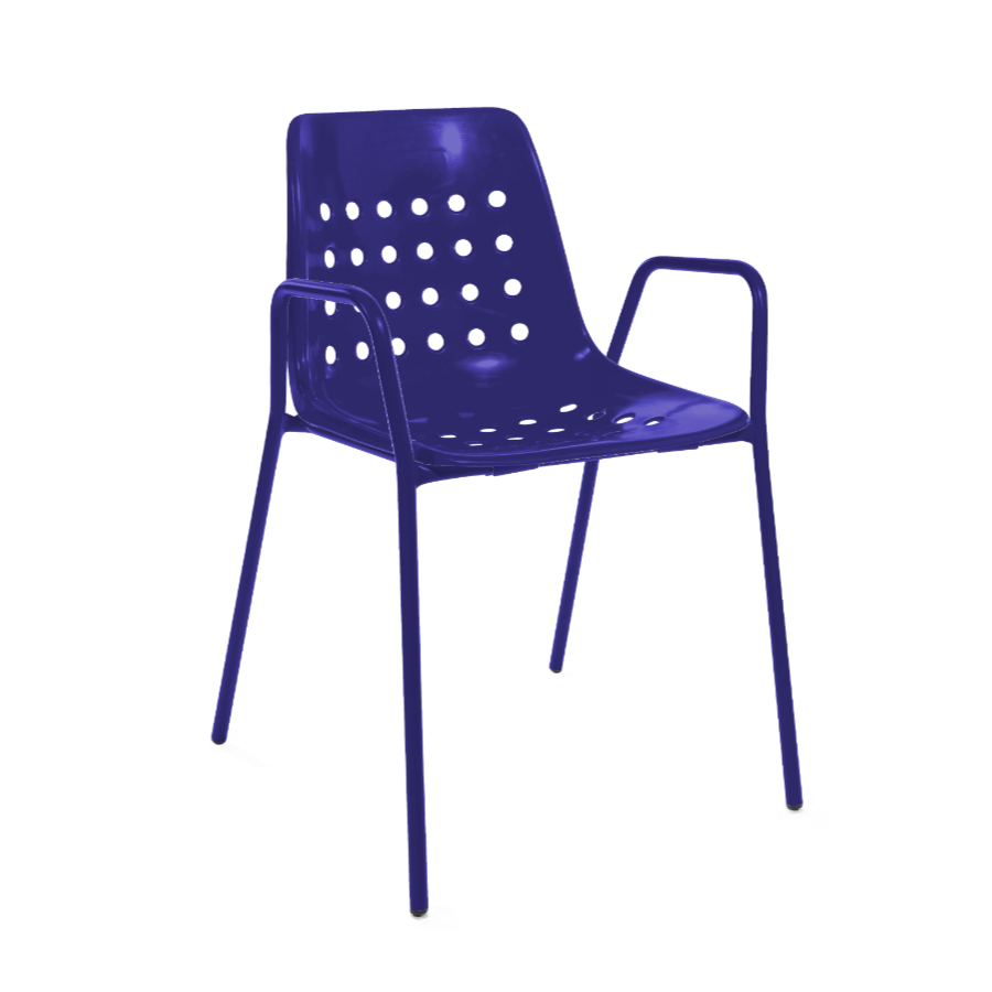 Schaffner Bermuda mit Armlehne Rund - blau
