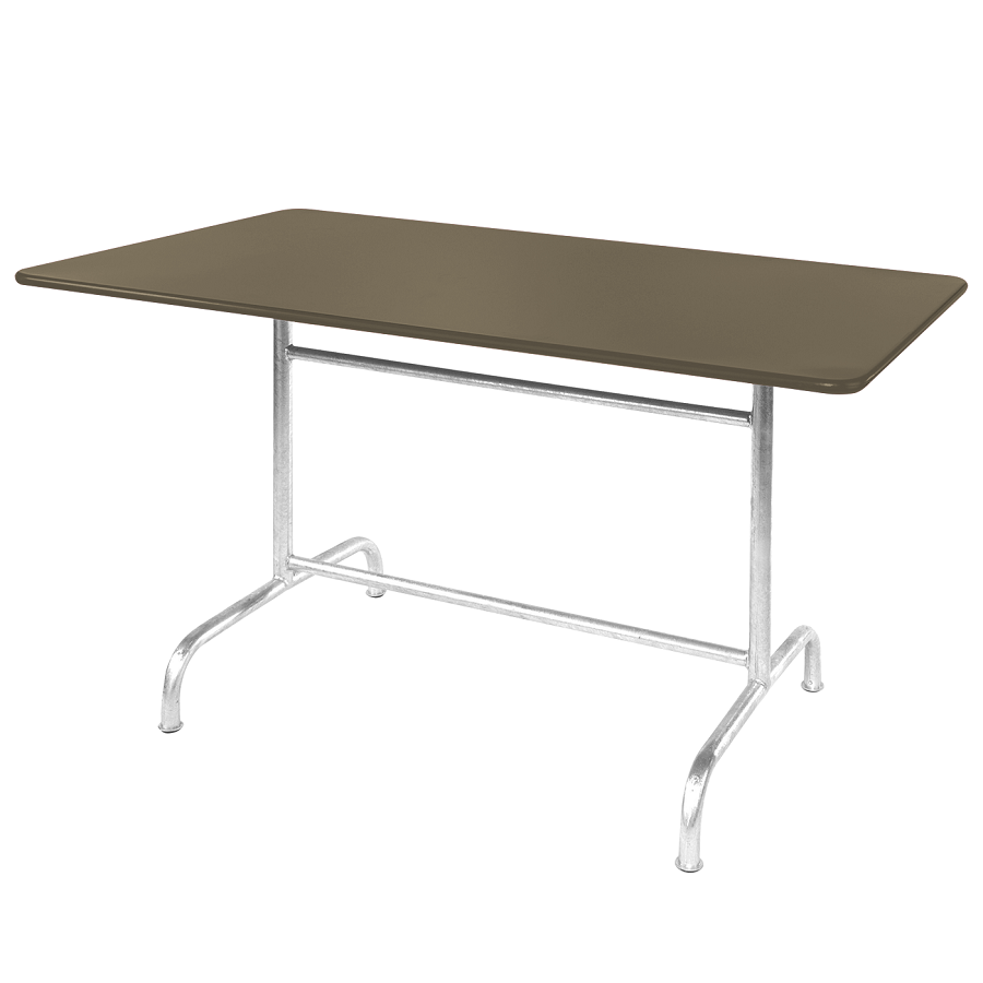 Schaffner Metalltisch Rigi 180x80 - Gestell Feuerverzinkt / Tischplatte Champagner