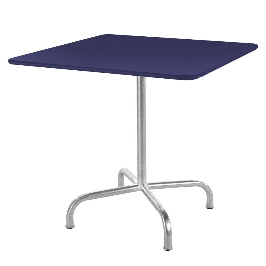 Schaffner Metalltisch Rigi 70x70 - Feuerverzinkt / Blau