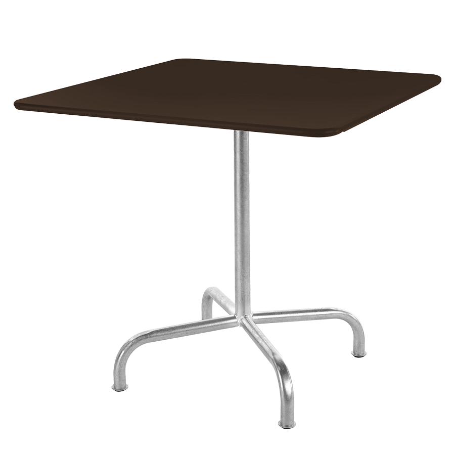 Schaffner Metalltisch Rigi 70x70 - Feuerverzinkt / Mokka