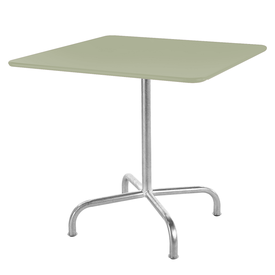 Schaffner Metalltisch Rigi 70x70 - Feuerverzinkt / Pastellgrün