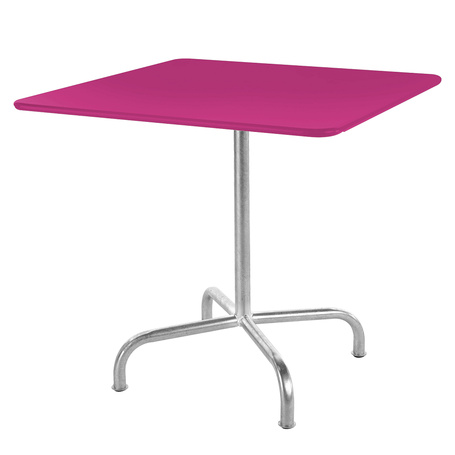 Schaffner Metalltisch Rigi 70x70 - Feuerverzinkt / Pink
