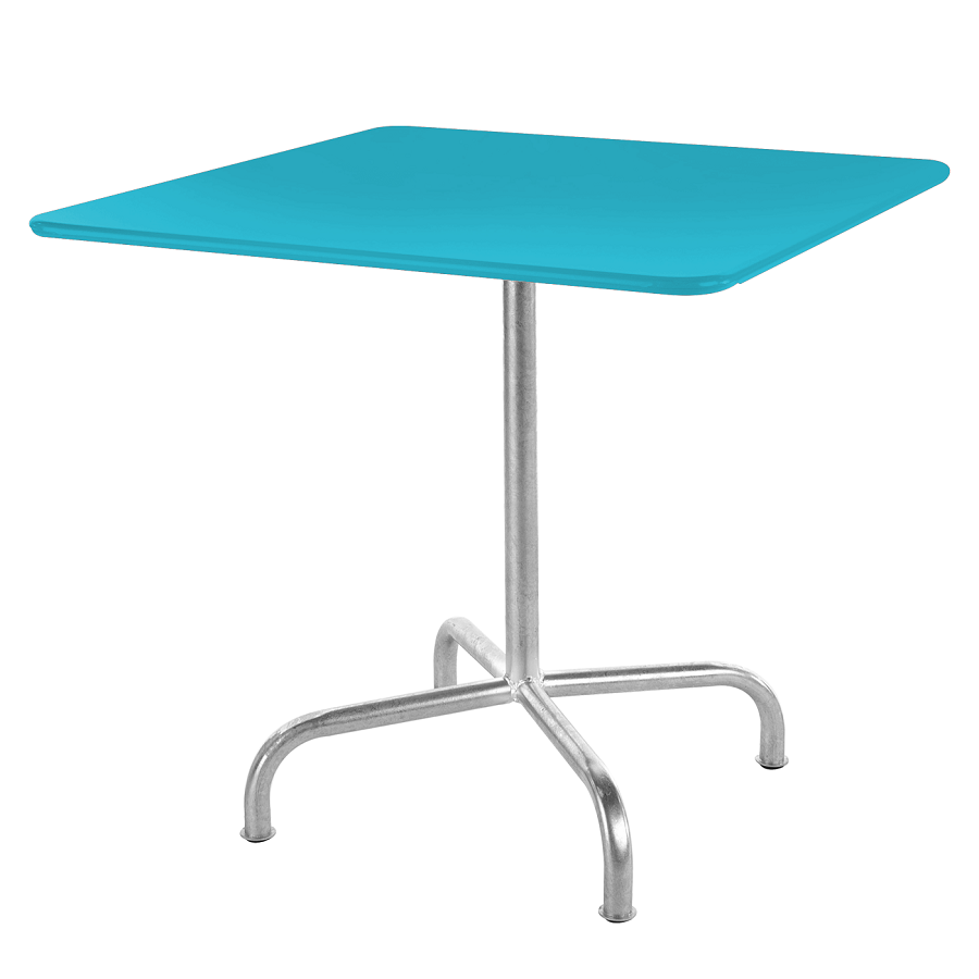 Schaffner Metalltisch Rigi 70x70 - Feuerverzinkt / Türkis