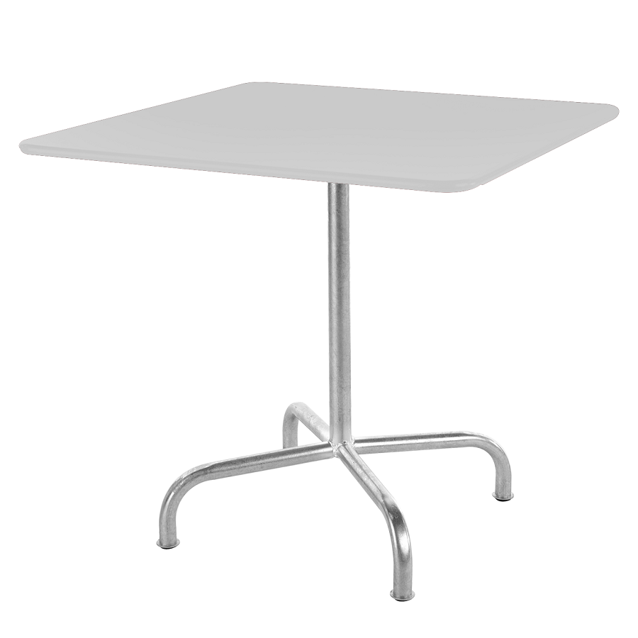 Schaffner Metalltisch Rigi 70x70 - Feuerverzinkt / Weiss