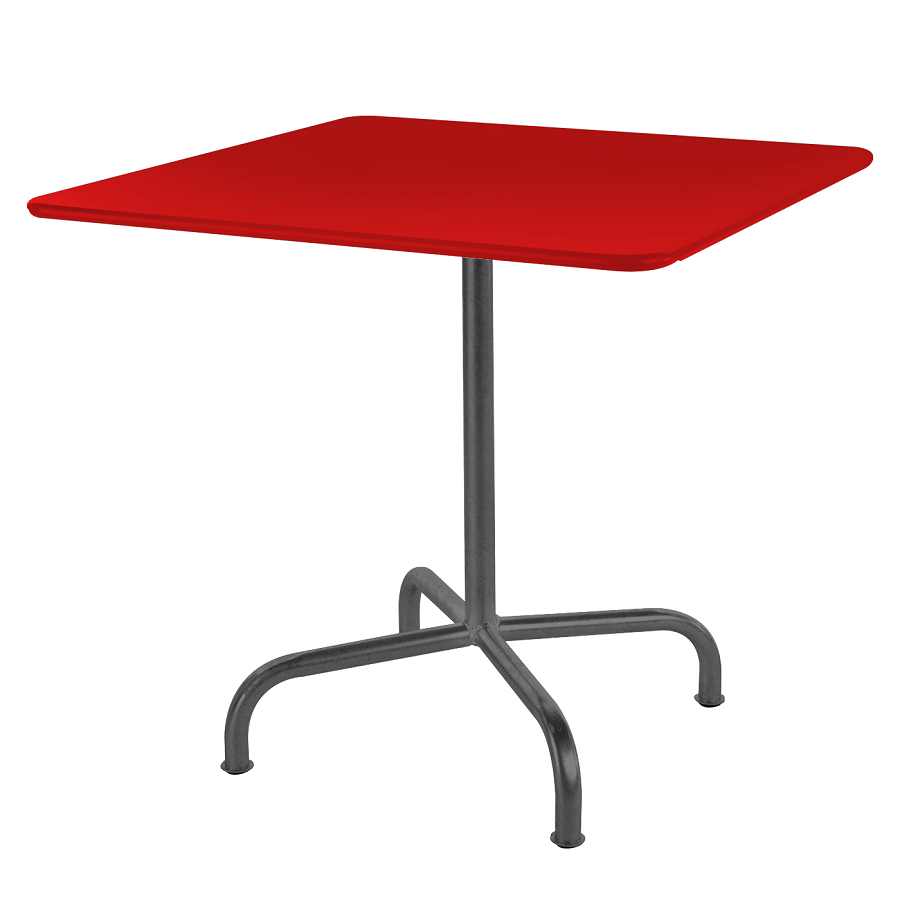 Schaffner Metalltisch Rigi 70x70 - Rot / Anthrazit