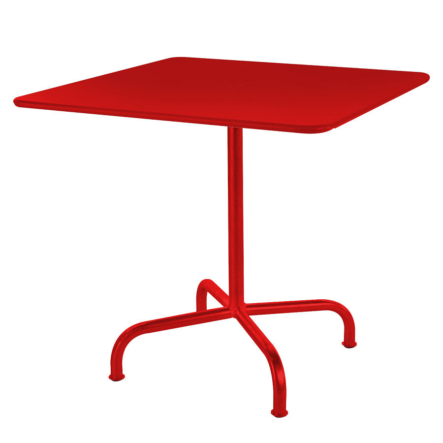 Schaffner Metalltisch Rigi 70x70 - Rot / Rot