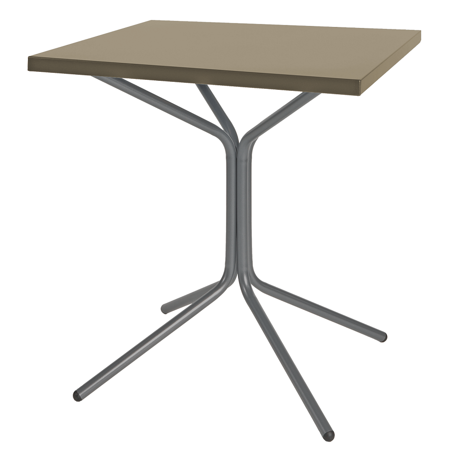 Schaffner Metall-Bistrotisch PIX 70/70 - Gestell Graphit / Tischplatte Champagner