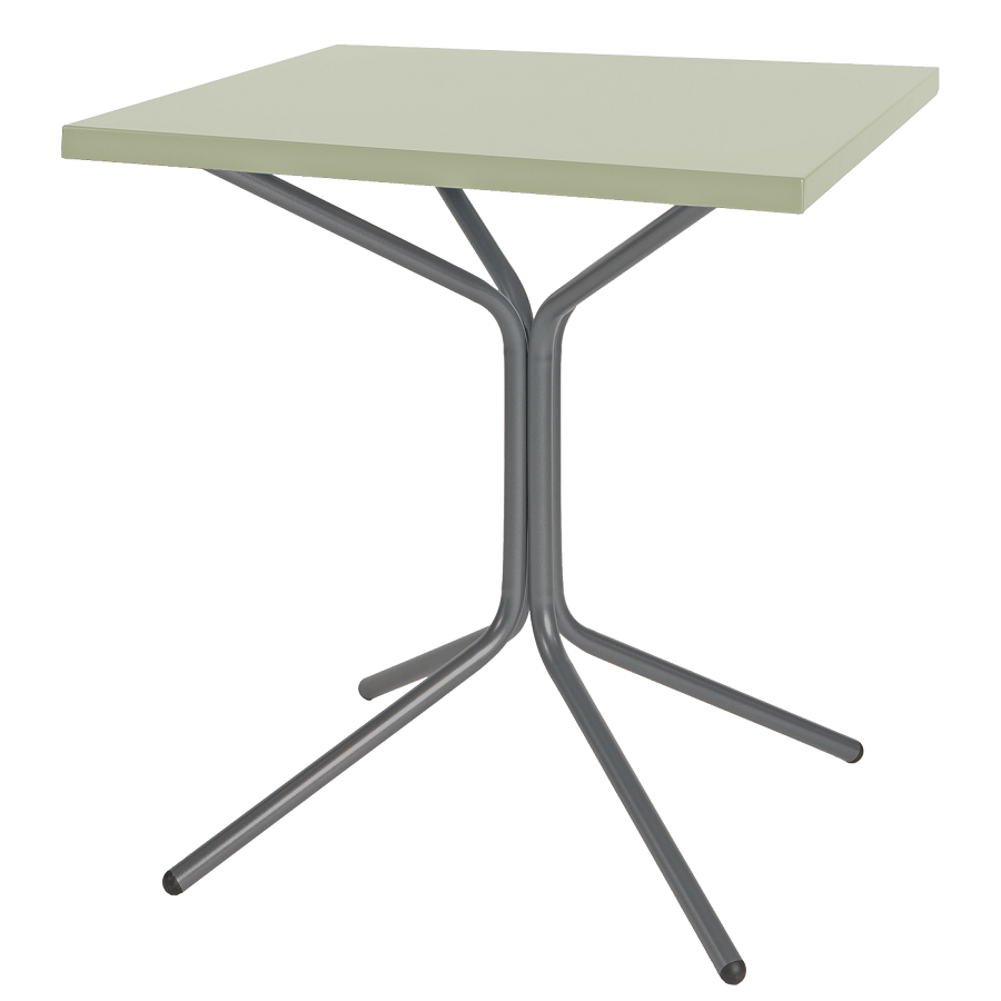 Schaffner Metall-Bistrotisch PIX 70/70 - Gestell Graphit / Tischplatte Pastellgrün