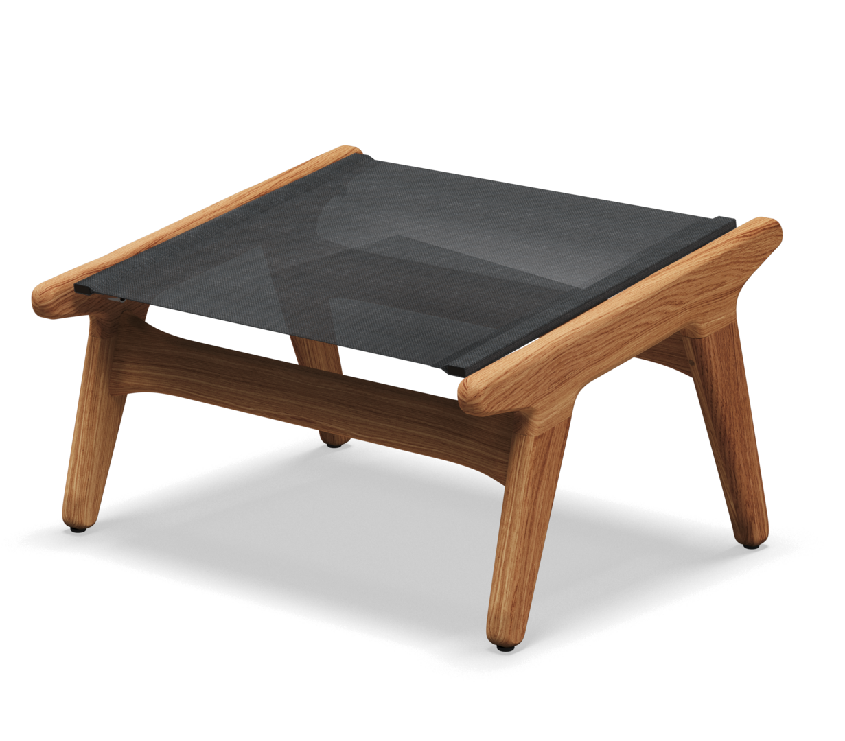 GLOSTER Bay Hocker-Buffed Teak | Textilen Anthrazit