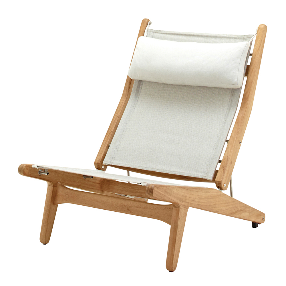 GLOSTER Bay Sessel-Buffed Teak | Textilen seagull