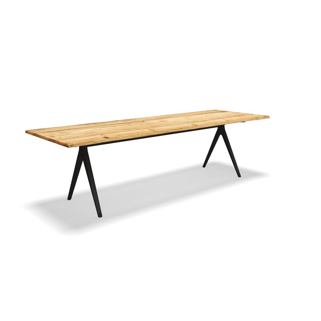 Gloster Raw Split Tisch 96 x 280 cm-Buffed Teak Finish / Contour Cut Edge