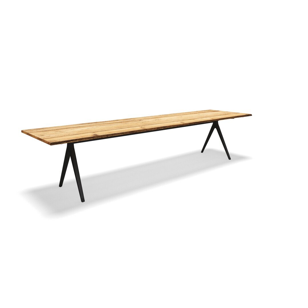 Gloster Raw Split Tisch 102 x 350 cm-Buffed Teak Finish / Sap Wood Edge