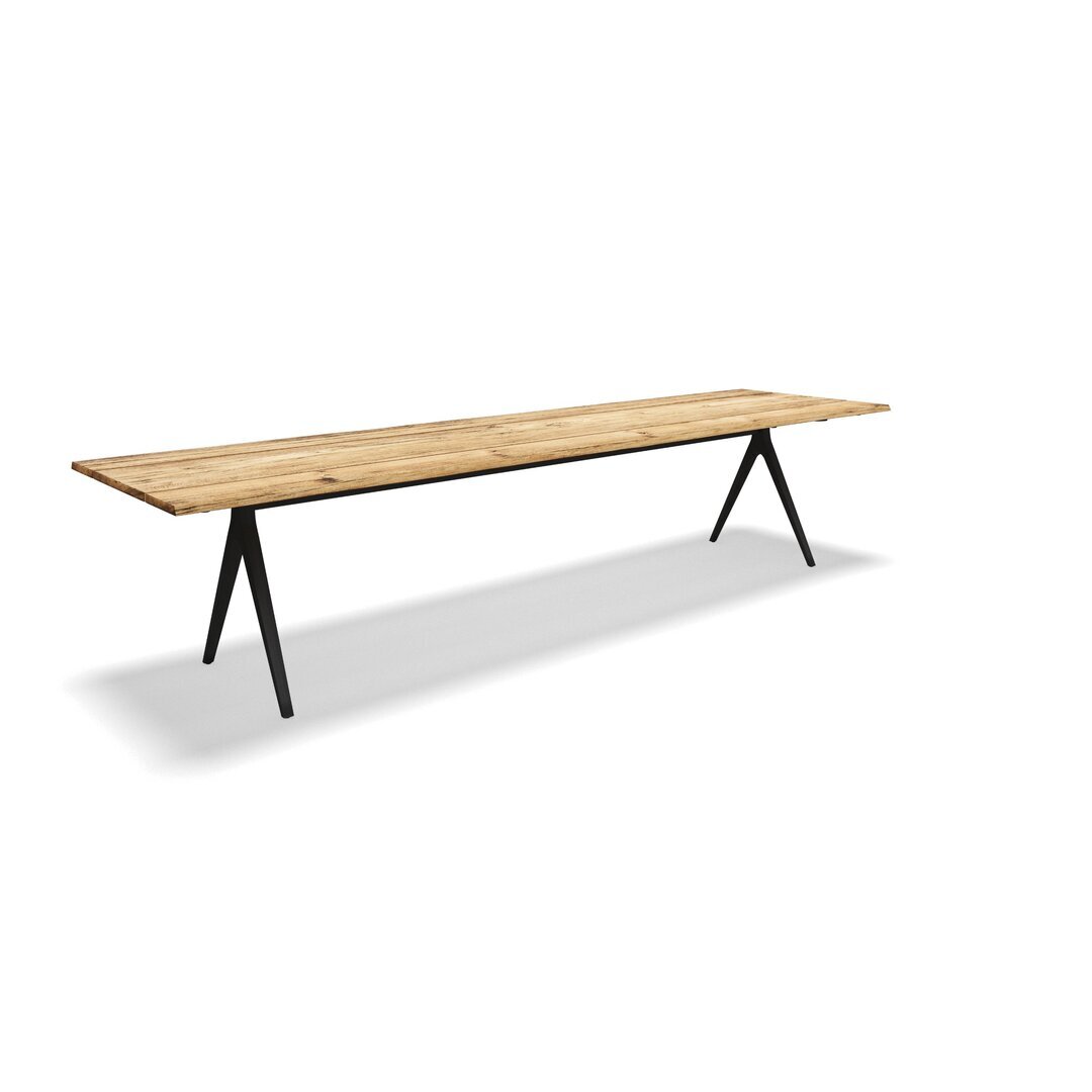 Gloster Raw Split Tisch 102 x 350 cm-Natural Teak Finish / Contour Cut Edge