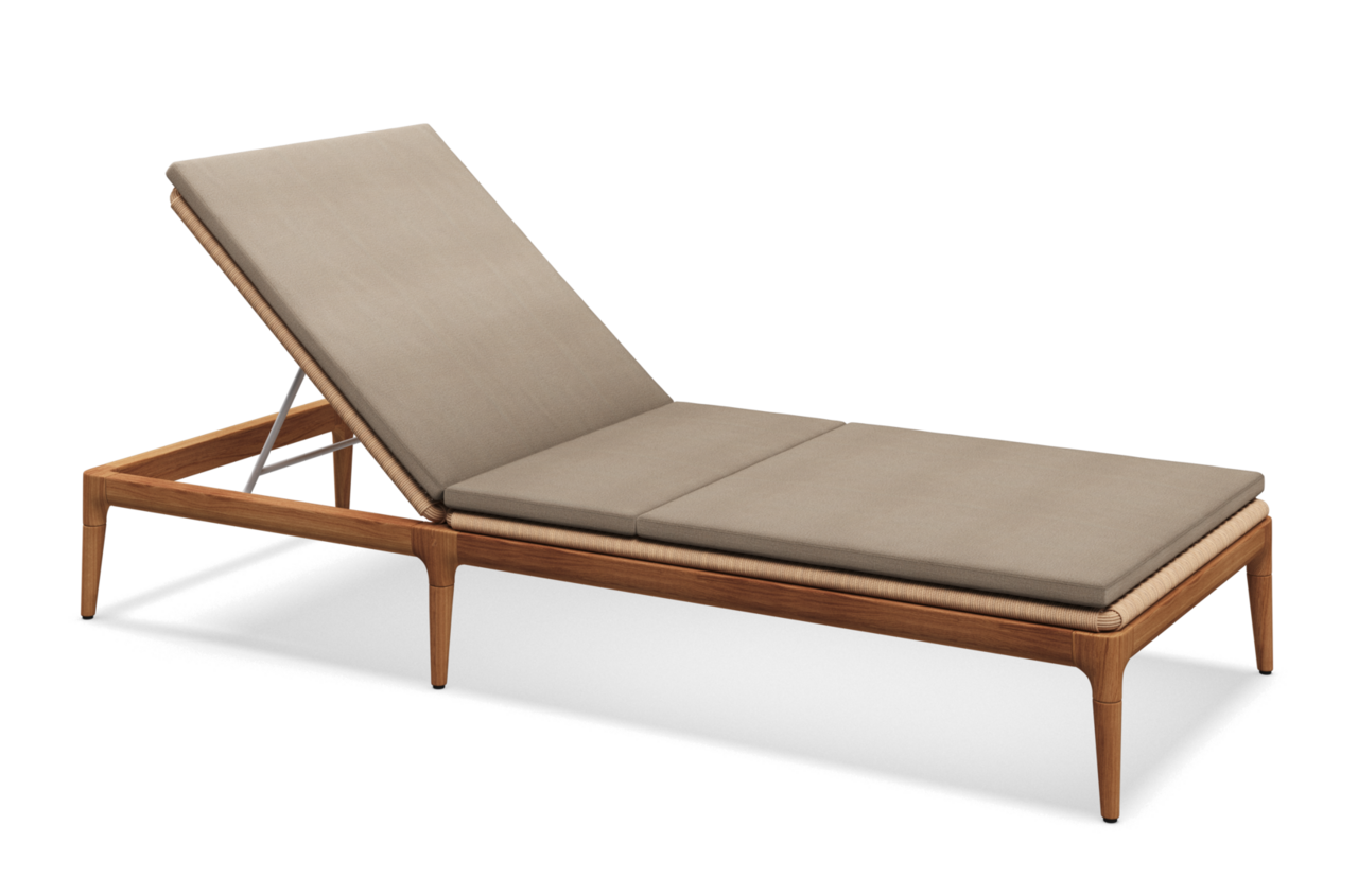 Gloster Lima LOUNGER - Sonnenliege - Blend Sand