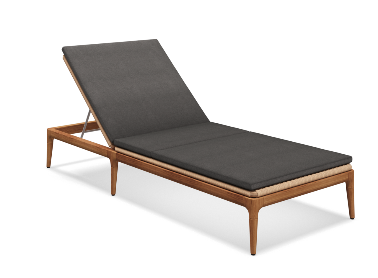 Gloster Lima LOUNGER - Sonnenliege - Blend Coal