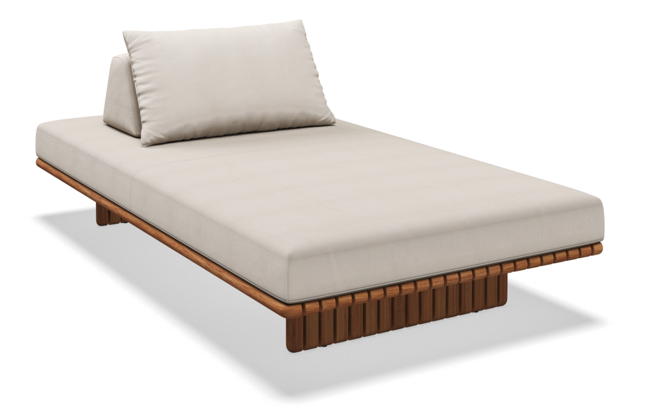 Gloster Deck 223 cm SEATING UNIT - Loungeliege - Blend Linen