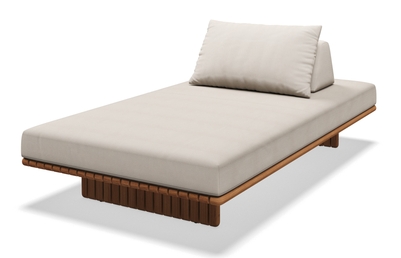 Gloster Deck 223 cm SEATING UNIT - Loungeliege - Blend Linen