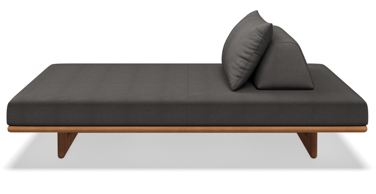 Gloster Deck 223 cm SEATING UNIT - Loungeliege - Blend Coal